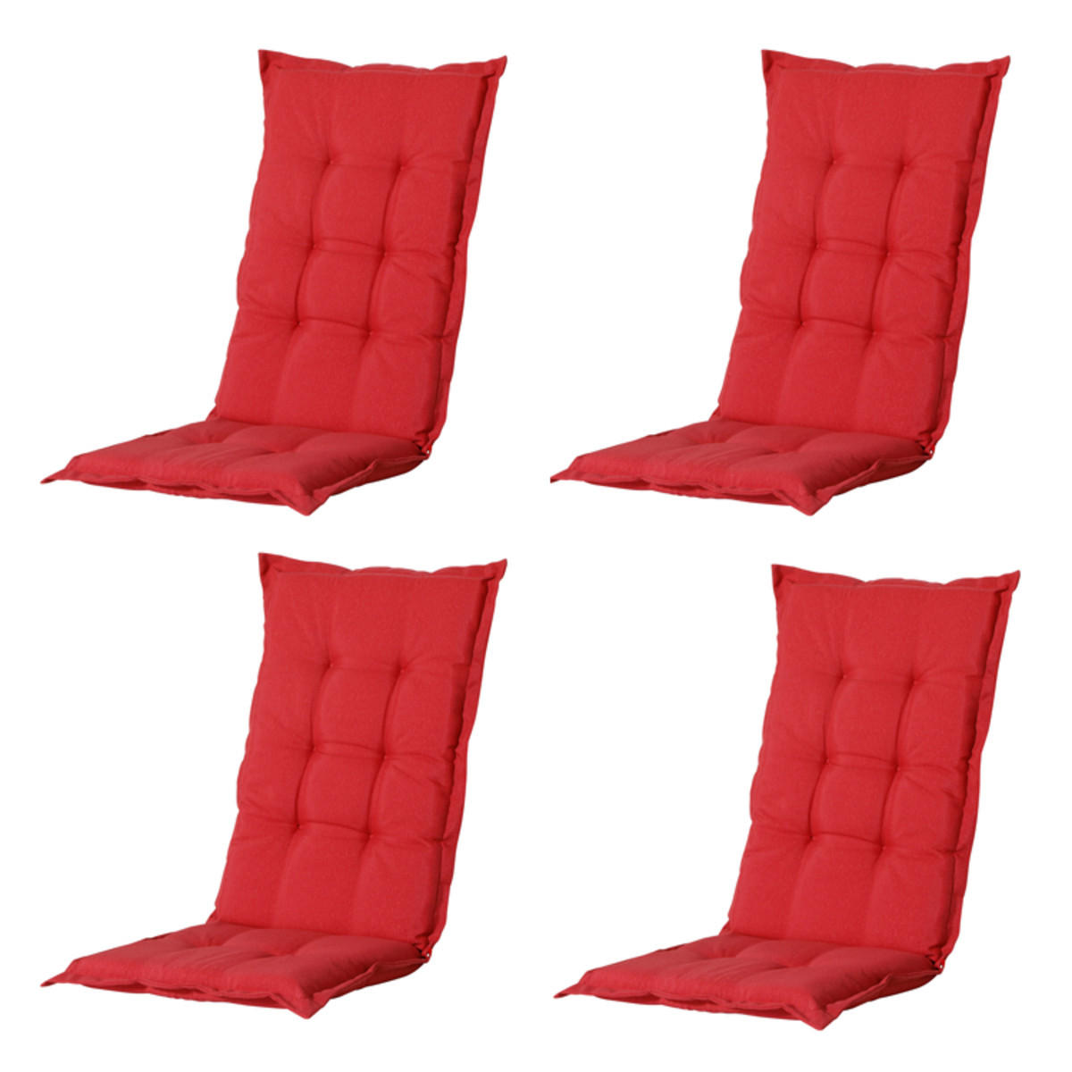 GARTENSTUHLKISSEN Panama 123/50 cm 4er-Set - Hellrot, Textil (50/7/123cm) - Madison