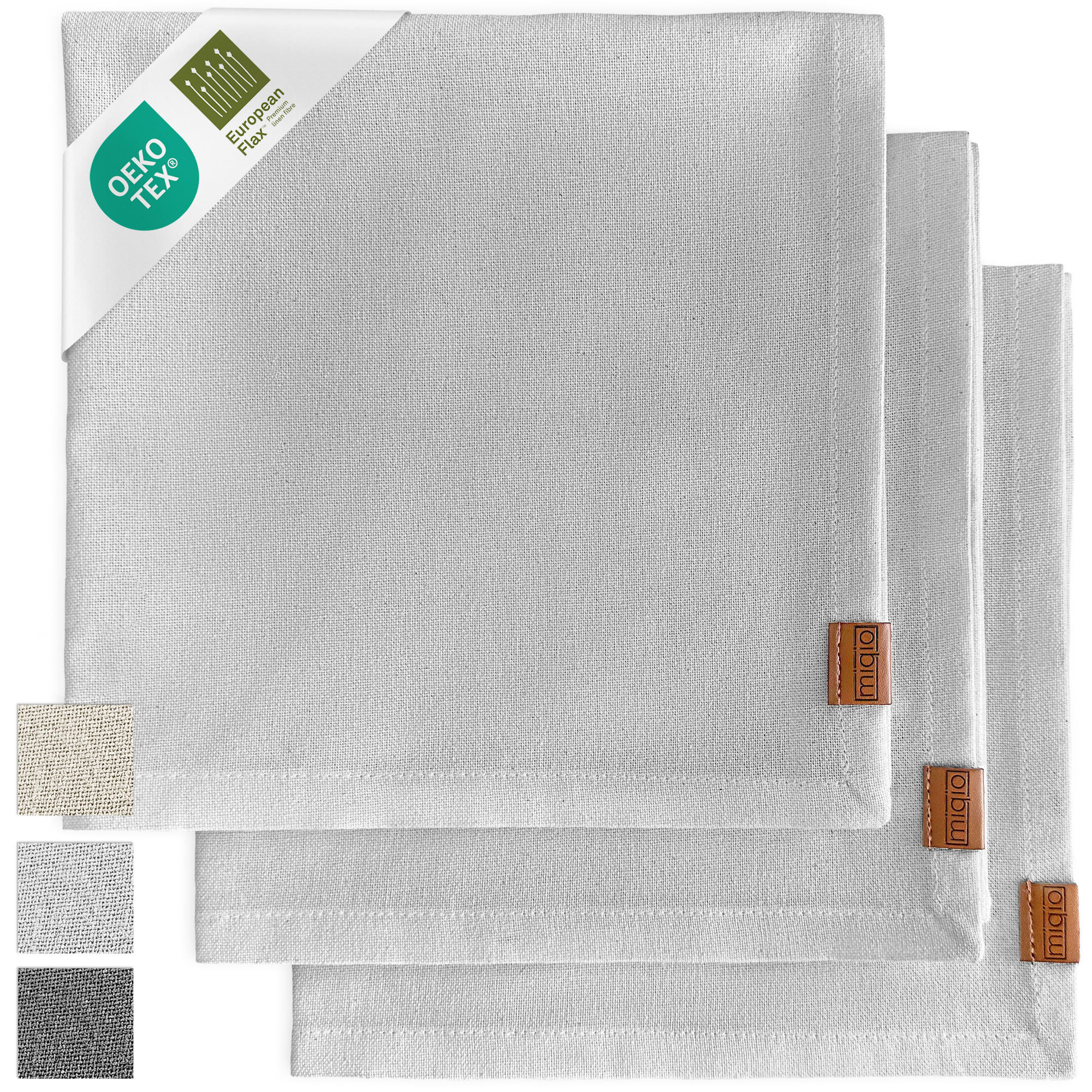 GESCHIRRTÜCHER aus Halbleinen - Hellgrau, Textil (45/70cm) - Miqio Design