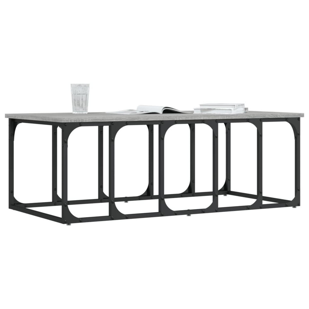 COUCHTISCH Grau Sonoma 100x50x35,5 cm Holzwerkstoff - Grau, Holzwerkstoff (50/100/35.5cm) - furnicato