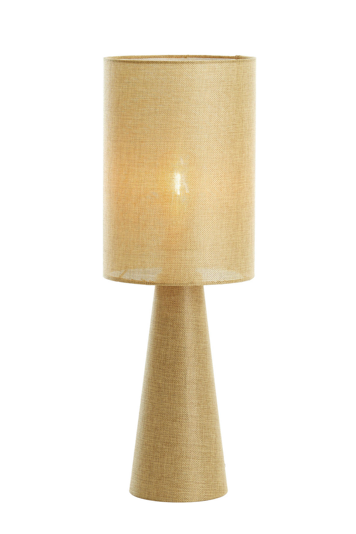 TISCHLAMPE Micky Grün Ø20/58 cm - Gelb, Textil (20/20/58cm) - Light & Living