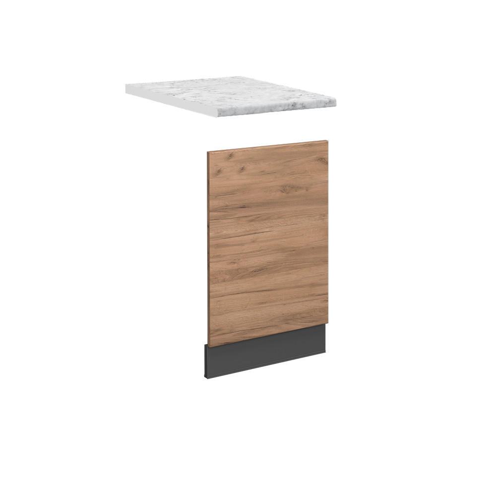 FRONTBLENDE Fame-Line Goldkraft Eiche 45 cm, AP Marmor - Honigeiche/Anthrazit, Holzwerkstoff (45/67.4/1.6cm) - Vicco