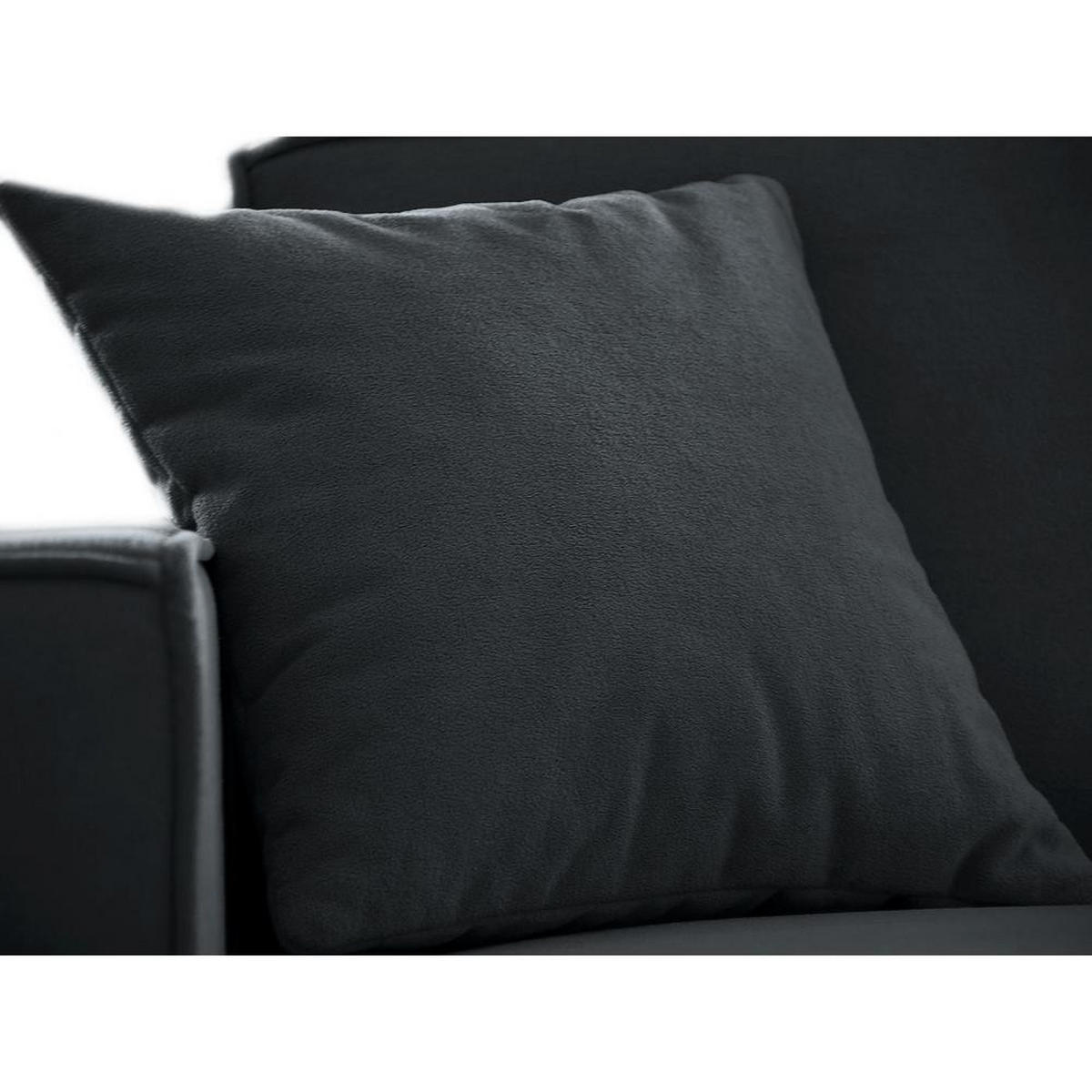 ECKSOFA ohne Schlaffunktion Pedro L dunkelgrau rechts - Dunkelgrau/Schwarz, Kunststoff/Textil (267/170cm) - Beautysofa