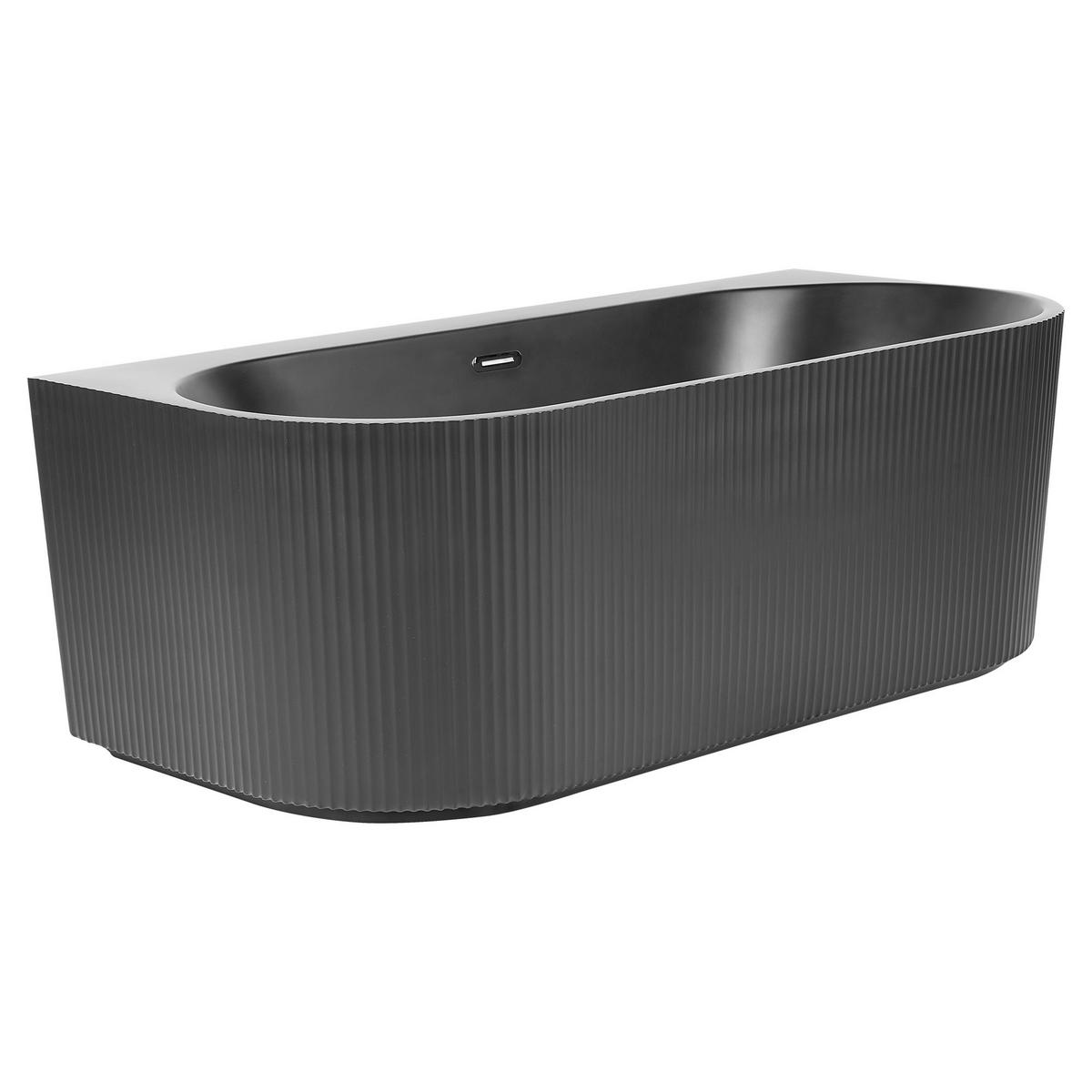 BADEWANNE 80x170x60 cm schwarz Gocta - Schwarz, Kunststoff (80/60/170cm) - Beliani