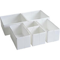 SCHUBLADEN Organizer 6er-Set Weiß - Weiß, Textil (28/13/28cm)