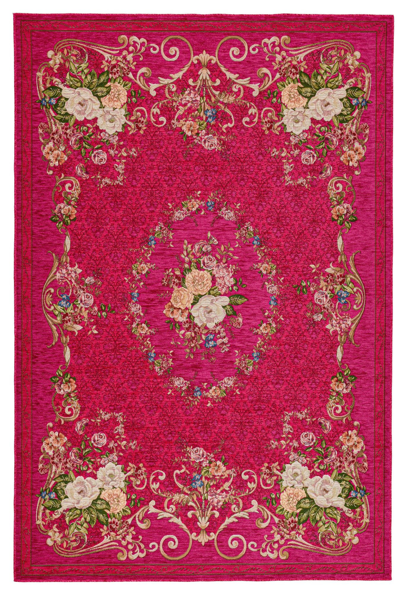 Theko Flachwebteppich Pink 60x90 cm