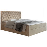 BETT Beige FOX 4 Kontinentalbett 180x200 cm - Beige, Textil (180/200cm) - Sepro Meble