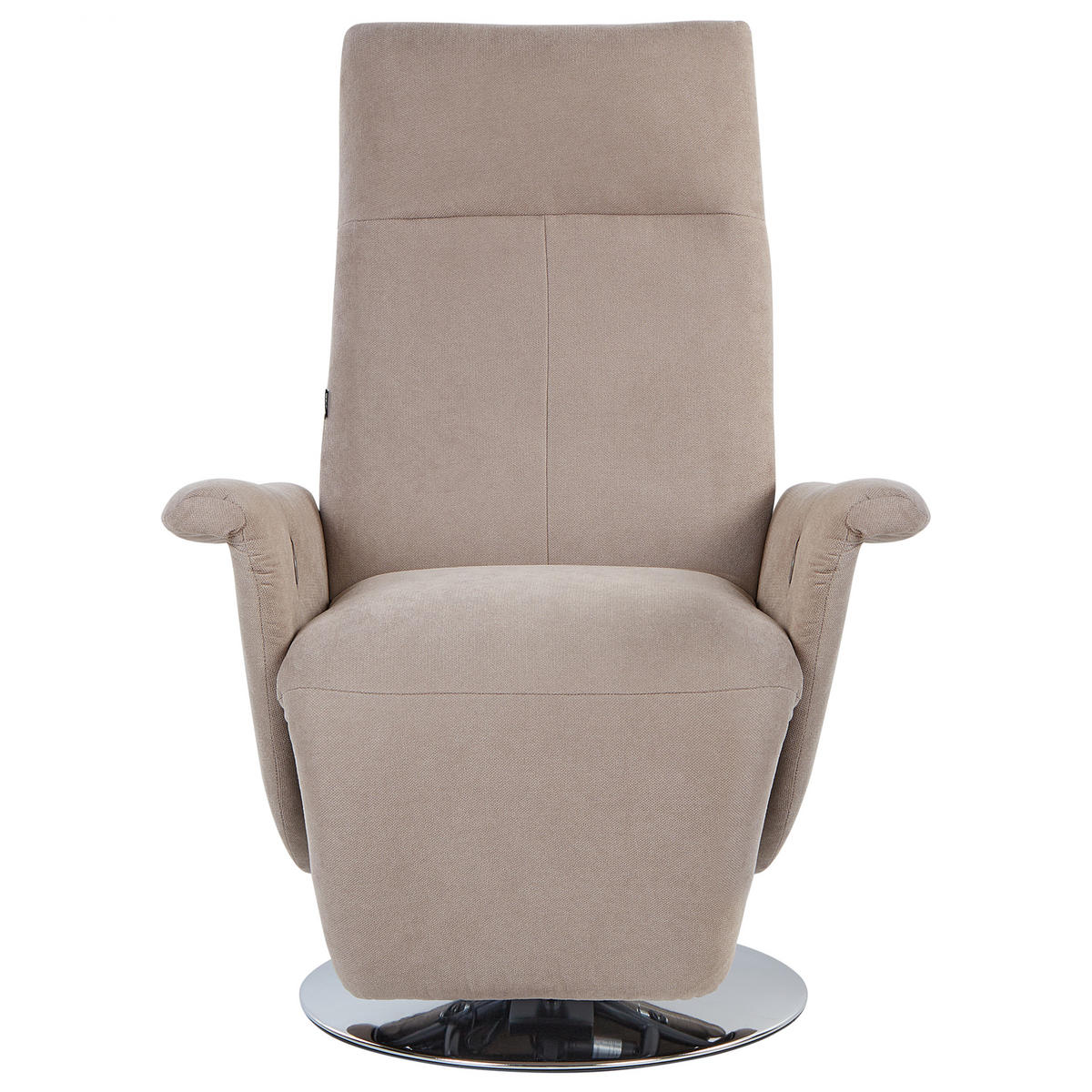 SESSEL Stoff Taupe Prime - Beige/Silberfarben, Textil (82/113/80cm) - Beliani
