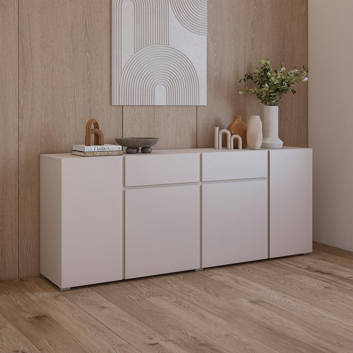 SIDEBOARD Maxis Kašmír - béžová, kompozitní dřevo (195/78/40cm) - Petits-meubles