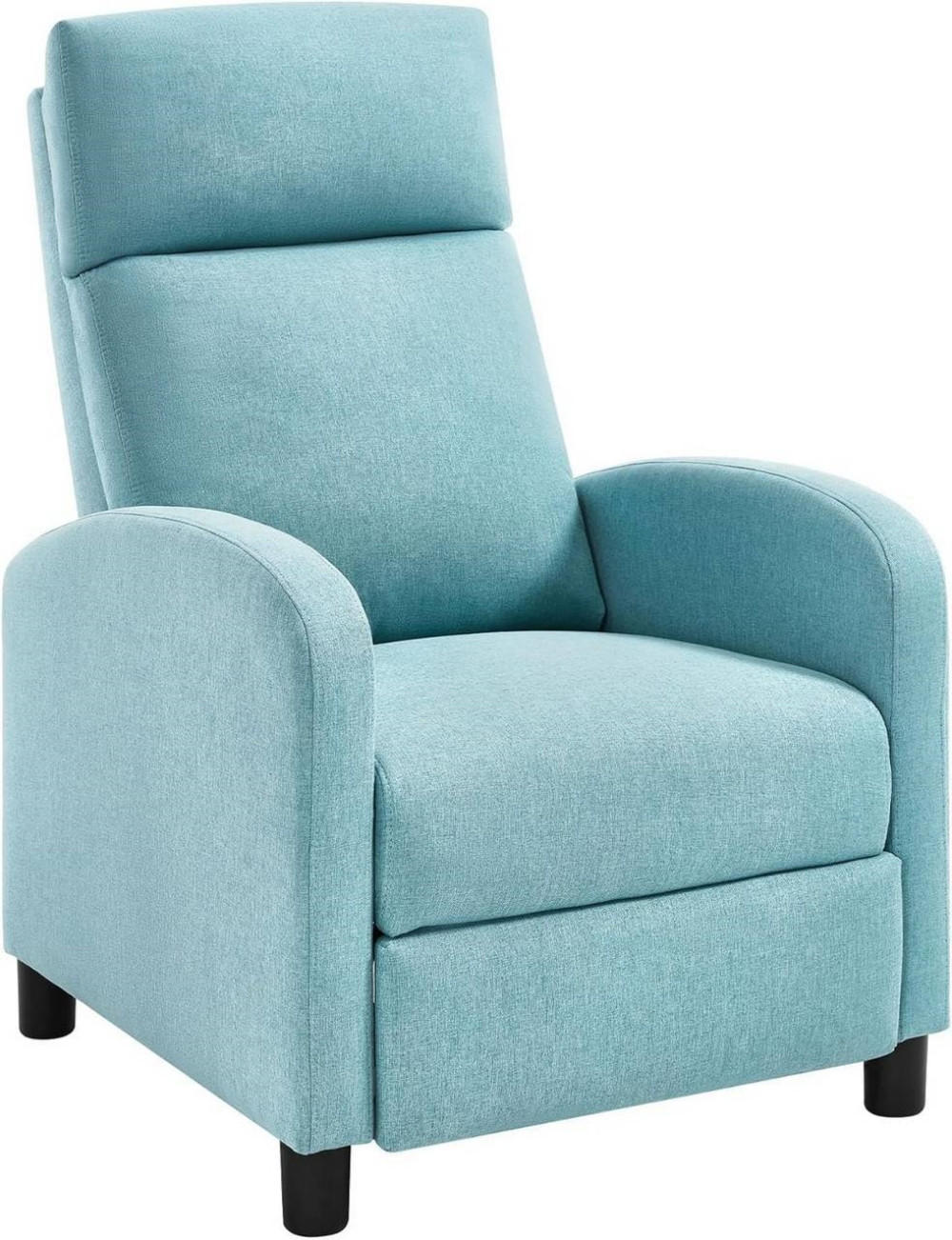 RELAXSESSEL mit Liegefunktion, Leinen , Blau - Blau/Schwarz, Textil/Metall (65.5/102/89cm) - Woltu