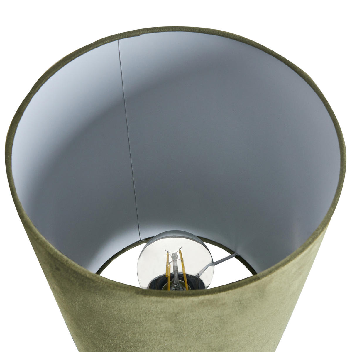 TISCHLAMPE Grün Oteros - Olivgrün, Textil (19/19/62cm) - Beliani