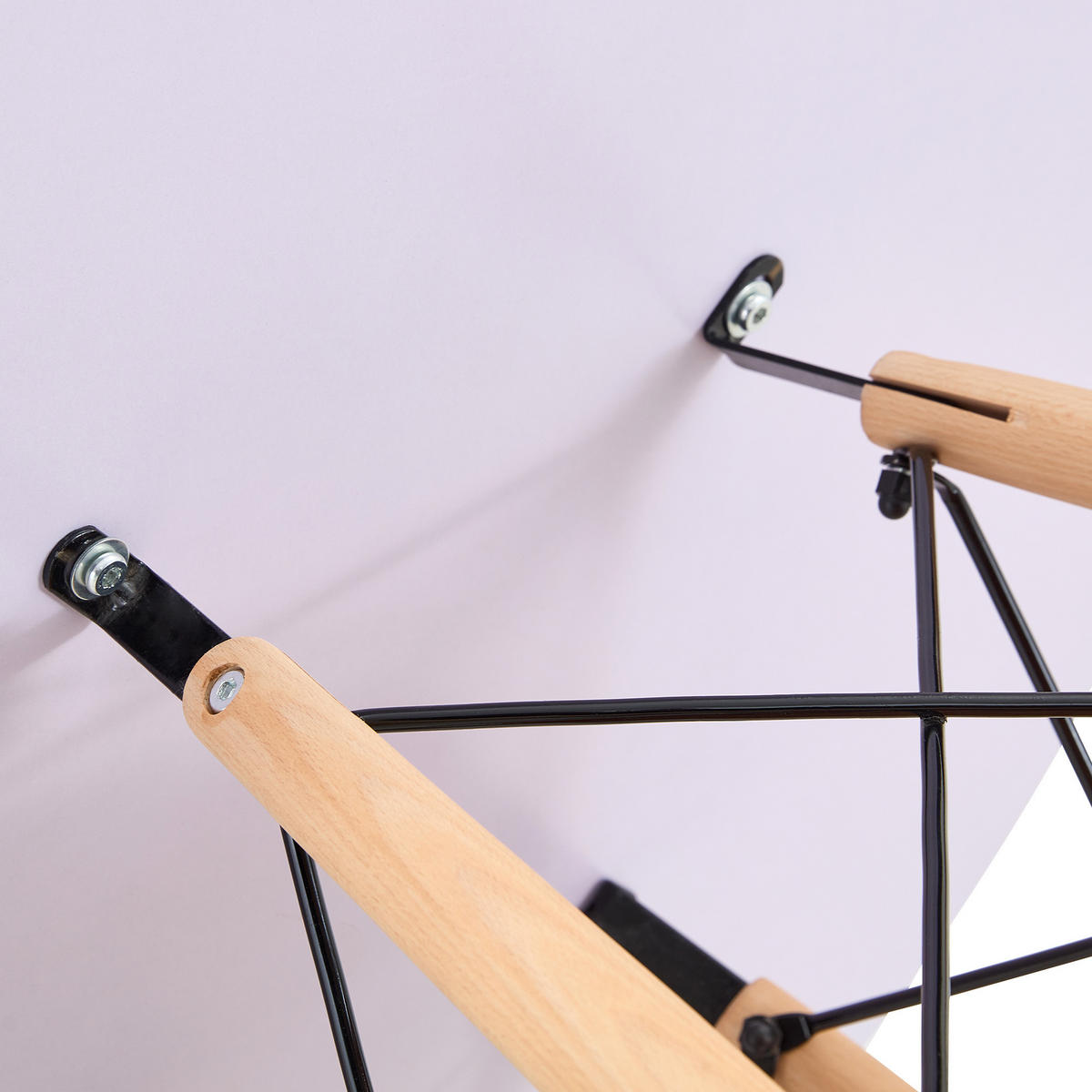 ESSTISCH in Naturfarben|Weiß Küchentisch mit MDF-Tischplatte, Massivholzbeinen und geflochtener Ablage, B80/T80/H71.5cm - Naturfarben/Weiß, Holzwerkstoff/Metall (80/80/71.5cm) - STILVORA