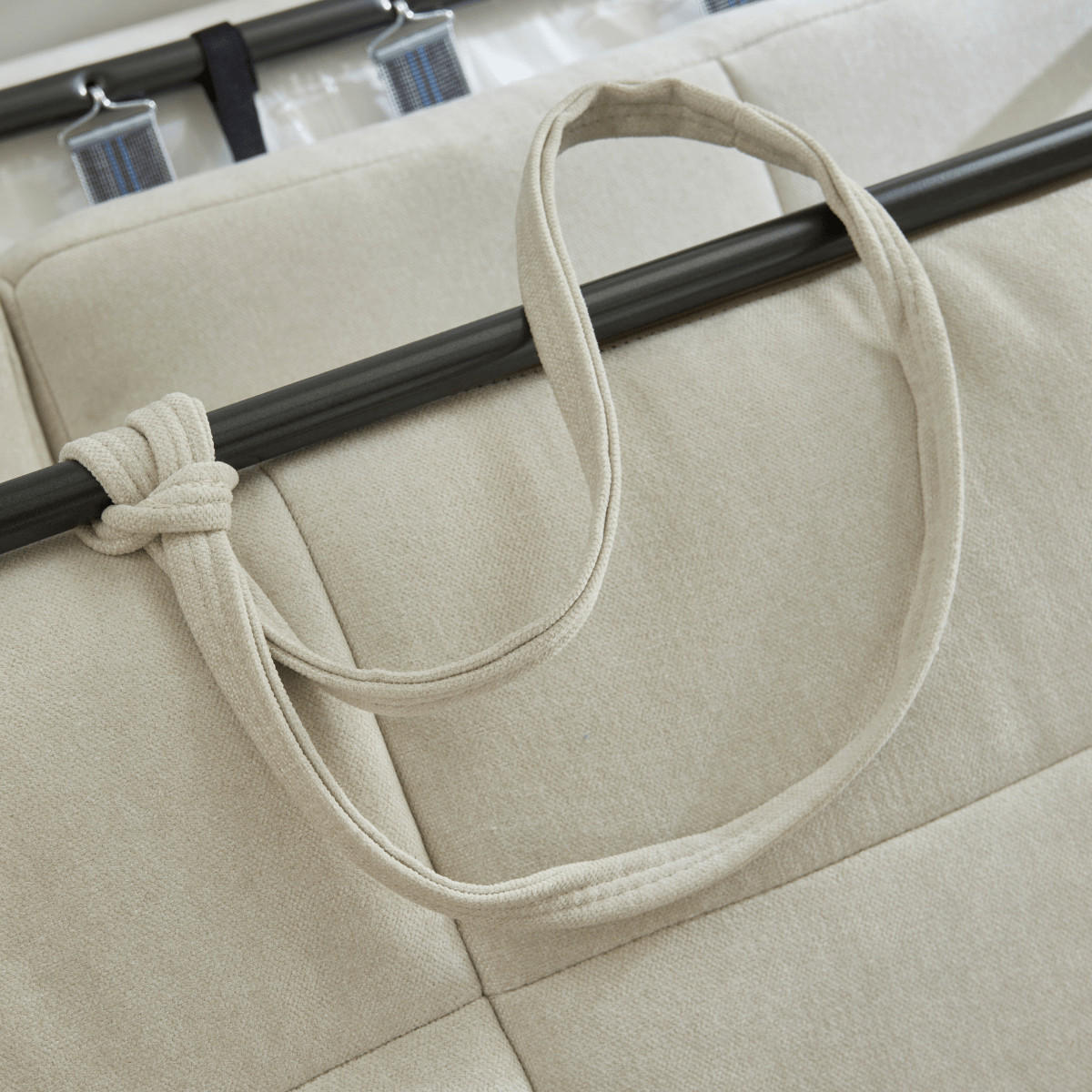 SCHLAFSOFA 3-sitzer mit express-Öffnung in stoff cameron 207/102/84 cm - Beige, Holz (207/84/102cm) - Calicosy