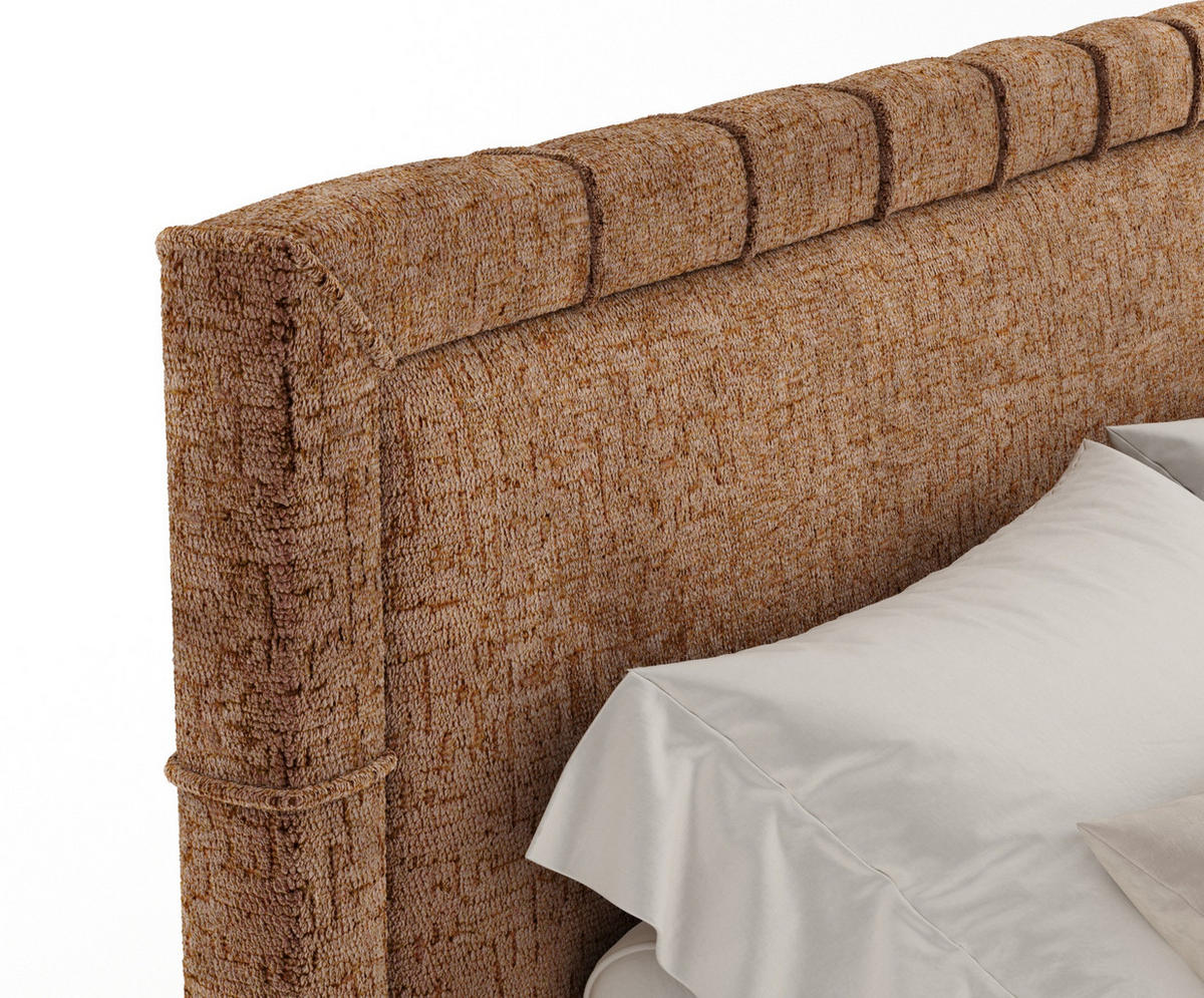 BOXSPRINGBETT Rosabel Kupfer 200/200 cm mit Matratze und Topper - Schwarz/Kupferfarben, Holz/Holzwerkstoff (200/200cm) - Maison de Reve