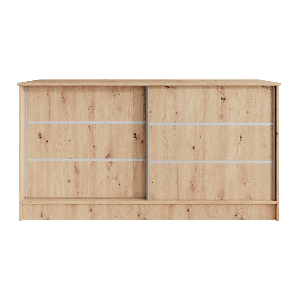 KOMMODE Mirela mit 2 Schiebetüren 160 cm, eiche Artisan - Eiche Artisan, Holzwerkstoff (161/85/43.5cm) - Beautysofa