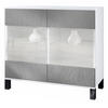 KOMMODE Bari Scratchy Metal - Silberfarben, Holzwerkstoff (92.5/84.5/35cm) - Vladon