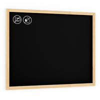 KREIDETAFEL mit naturlackierten Holzrahmen 120x90cm - Schwarz, Holz (120/90/2cm) - ALLboards