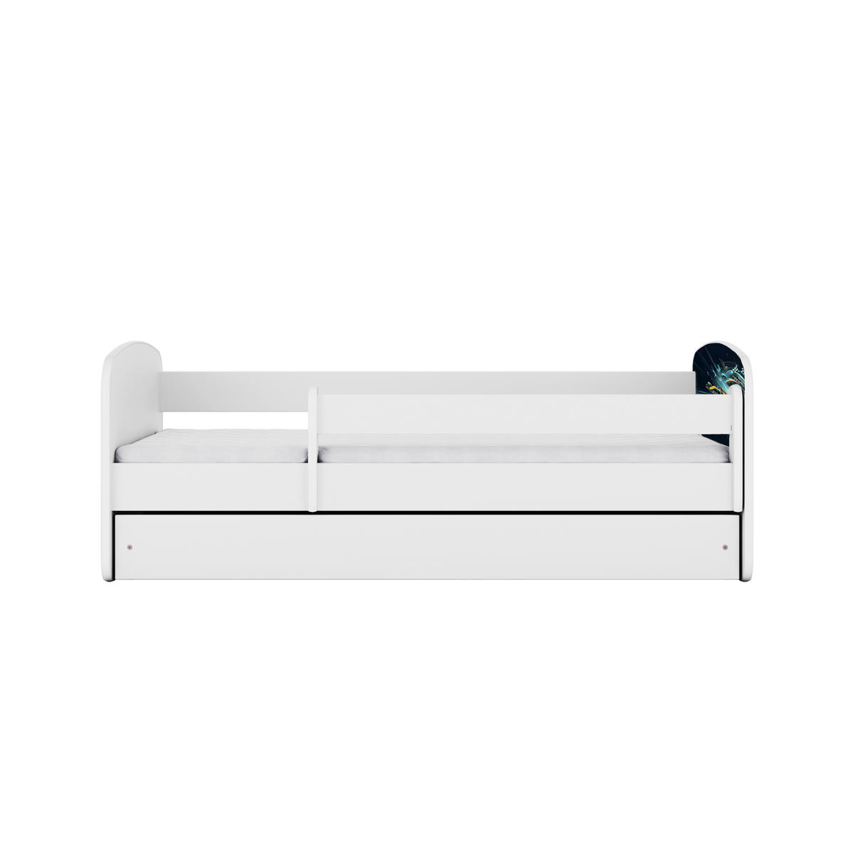 KINDERBETT Ethnie mit Schublade und Matratze 140/70 - Weiß, Holzwerkstoff (70/140cm) - RAUMHIRSCH FURNITURE