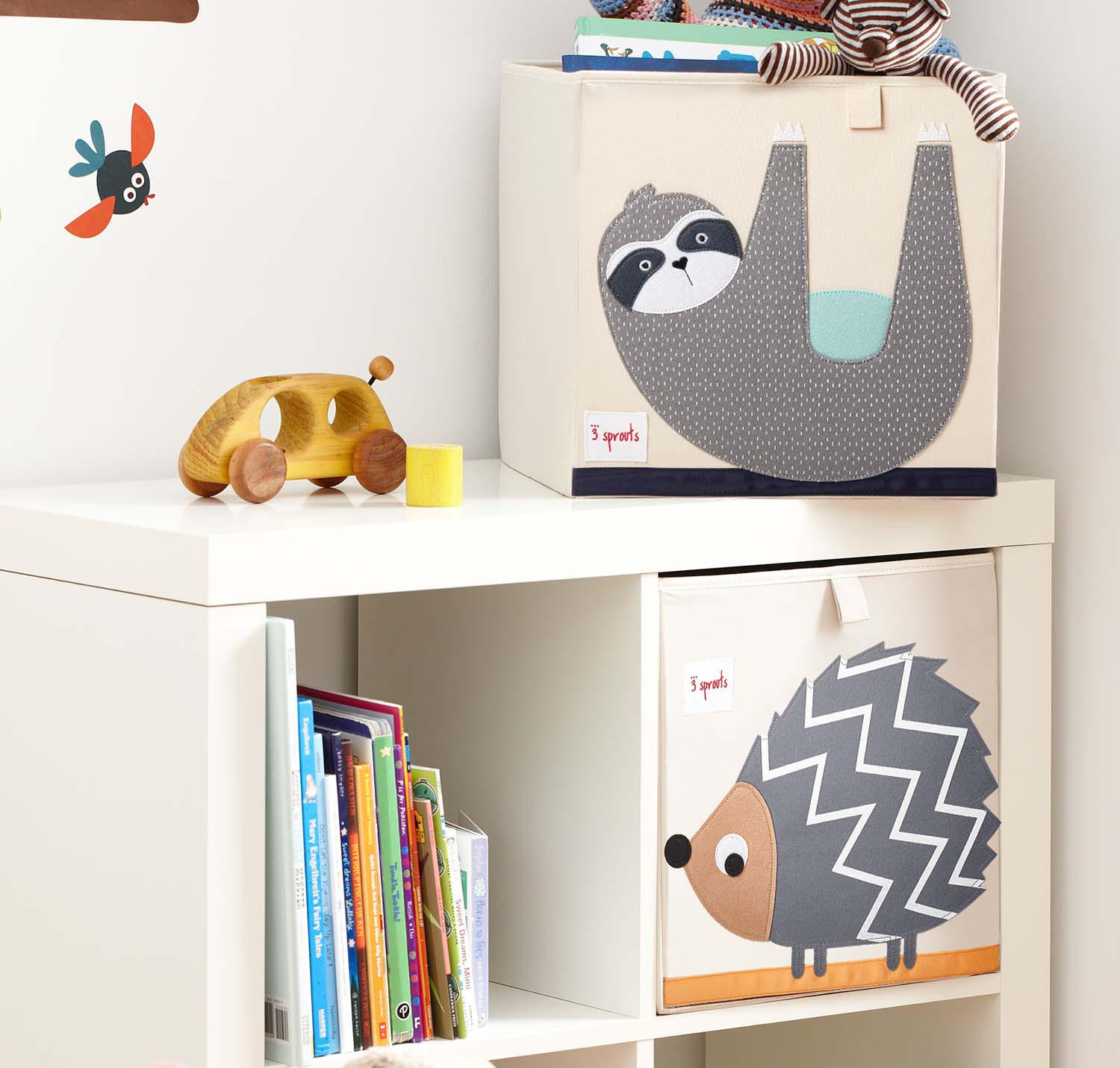 AUFBEWAHRUNGSBOX Faultier 33x33x33cm - Naturfarben, Textil (33/33cm) - 3Sprouts