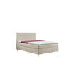 BOXBETT Mit Bettkasten Und Matratze KATE Stoff Riviera Hellbeige 140x200 cm H3-Bonell - Creme, Holz/Textil (140/200cm) - Kaiser Möbel