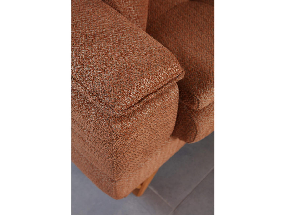 SOFA New Riga 2-Sitzer Mikrofaser Webstoff Braun - Braun, Holz/Textil (180/84/100cm)
