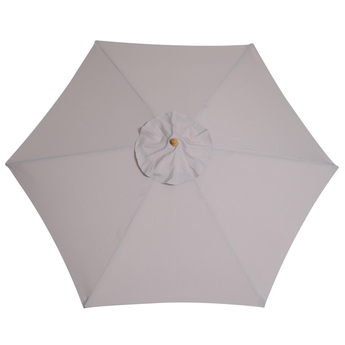 SONNENSCHIRM, Bambus, Polyester, Grau - Grau, Holz (250/250cm) - Outsunny