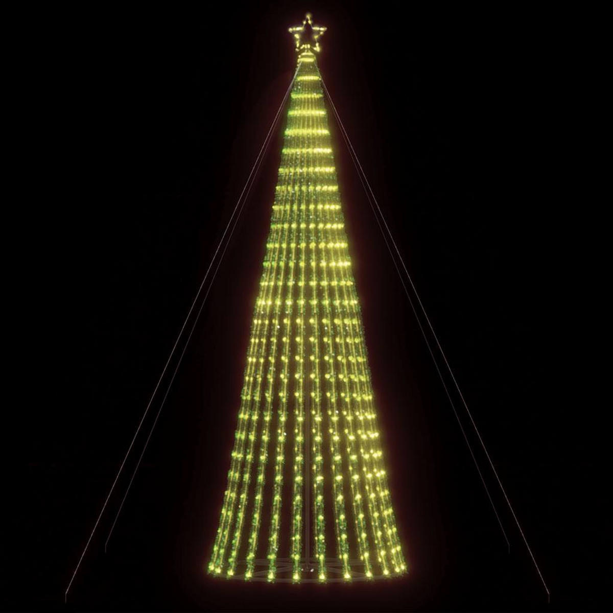 WEIHNACHTSBAUM LED 403 Cm Weiss Metall - Weiß, Metall (403cm) - vidaXL