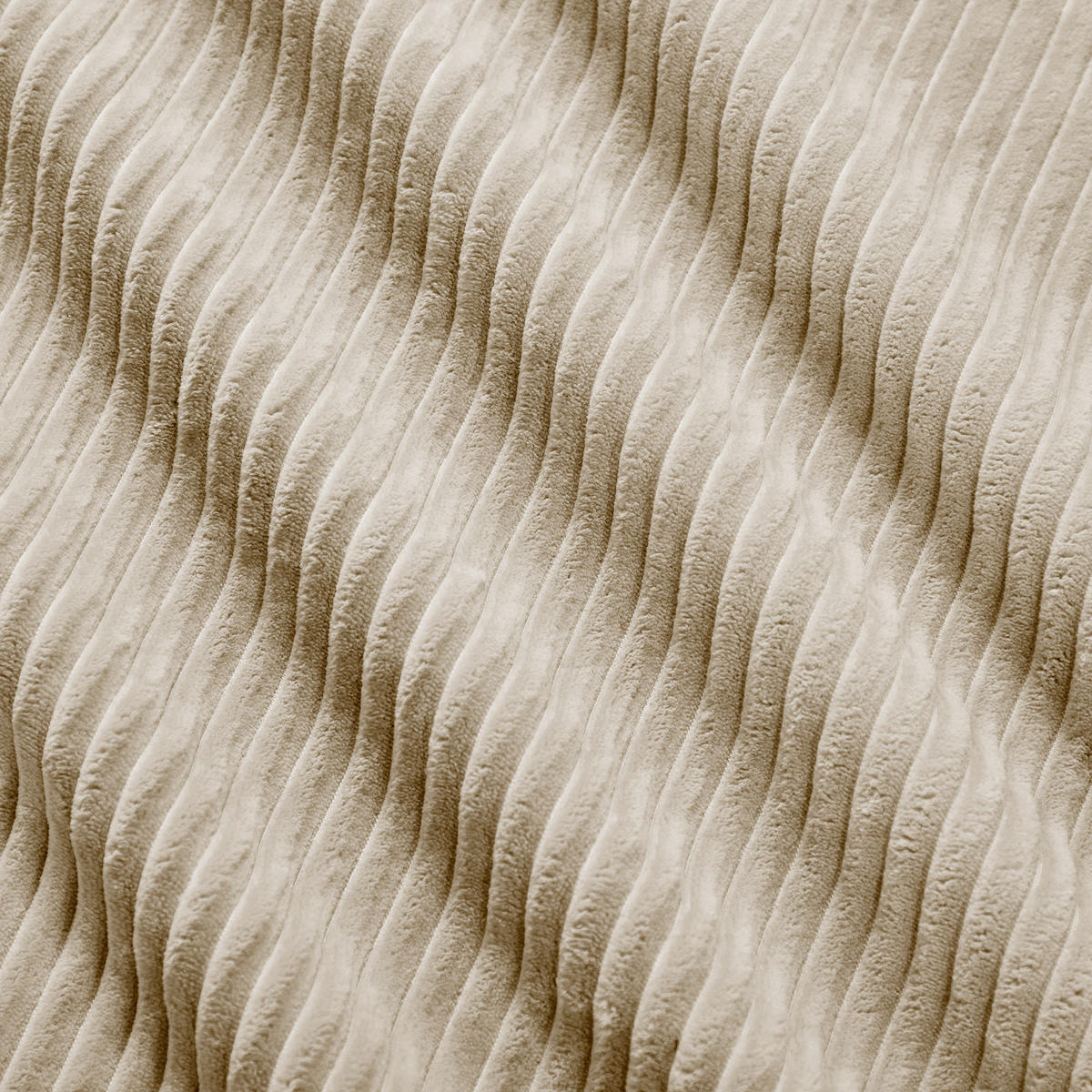 HOCKER OTTOMAN in Premium-Cord Montagefrei & Rutschfest - Beige, Textil (92.5/44/75cm) - Urban Meuble