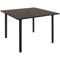 GARTENTISCH, Bistrotisch, Braun, Stahl - Braun, Metall (100/100/72cm) - Outsunny