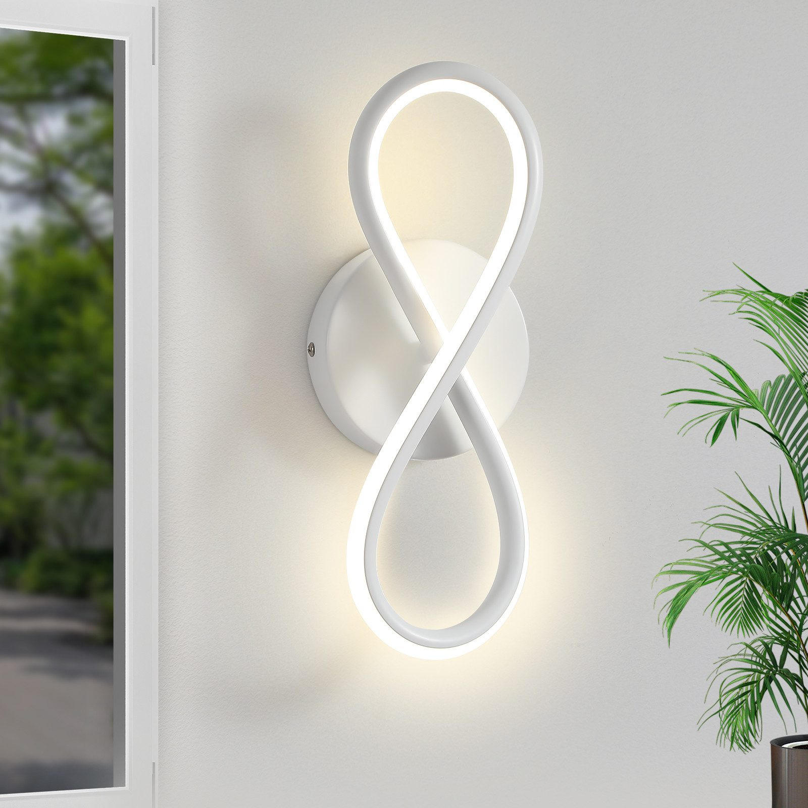 LED WANDLEUCHTE Massie - Weiß, Metall (31/9/12cm) - Nettlife