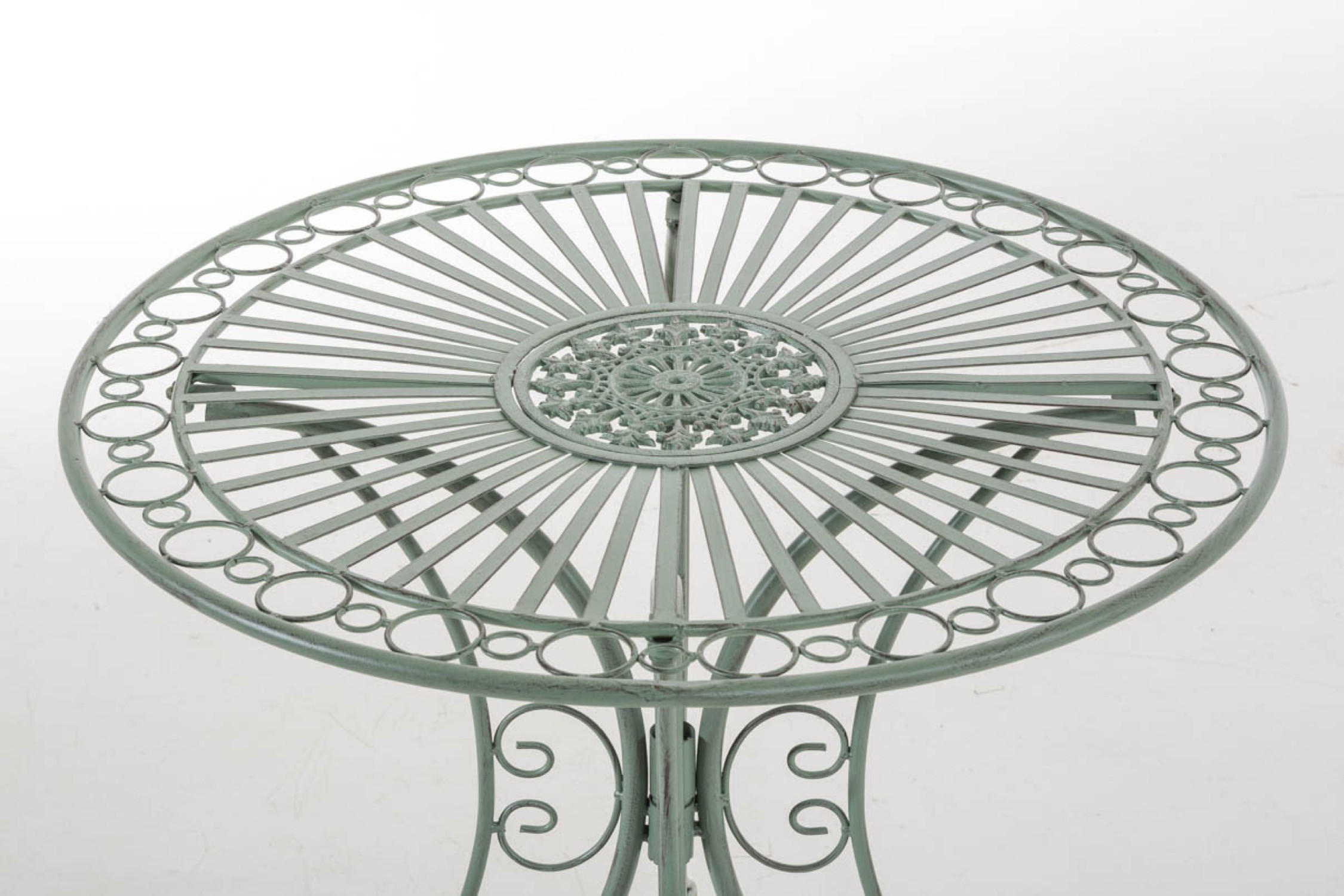 GARTENTISCH Hera antik-grün - Grün, Metall (72.5/70/70cm) - TPFGarden