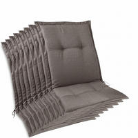 NIEDERLEHNERAUFLAGE Highlux HL 105x50x7cm Taupe (8tlg) - Taupe, Textil (50/7/105cm) - Beautissu 