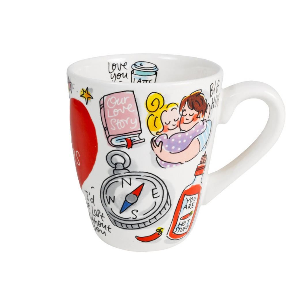 BECHER Ich gehöre dir in Bunt - 350 ml - Multicolor, Keramik (0.35L) - Blond Amsterdam
