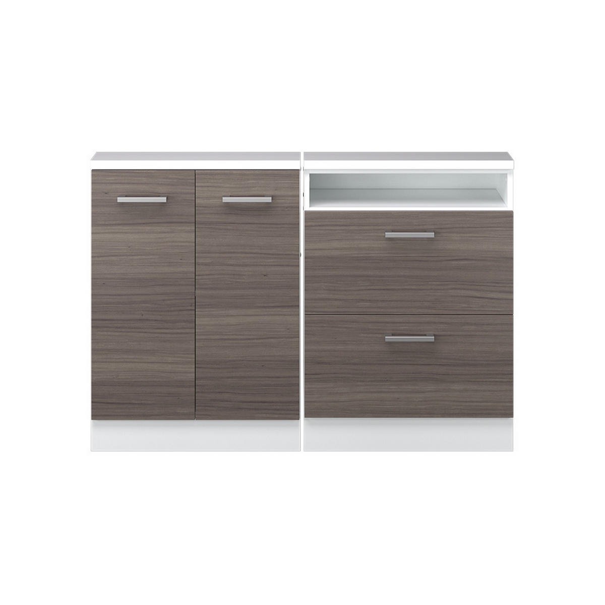 KUCHYŇSKÁ SKŘÍŇKA POD ŠIKMOU STŘECHU R-Line Vzácná šedá/bílá - bílá/šedá, kompozitní dřevo (120/81.6/46cm) - Vicco