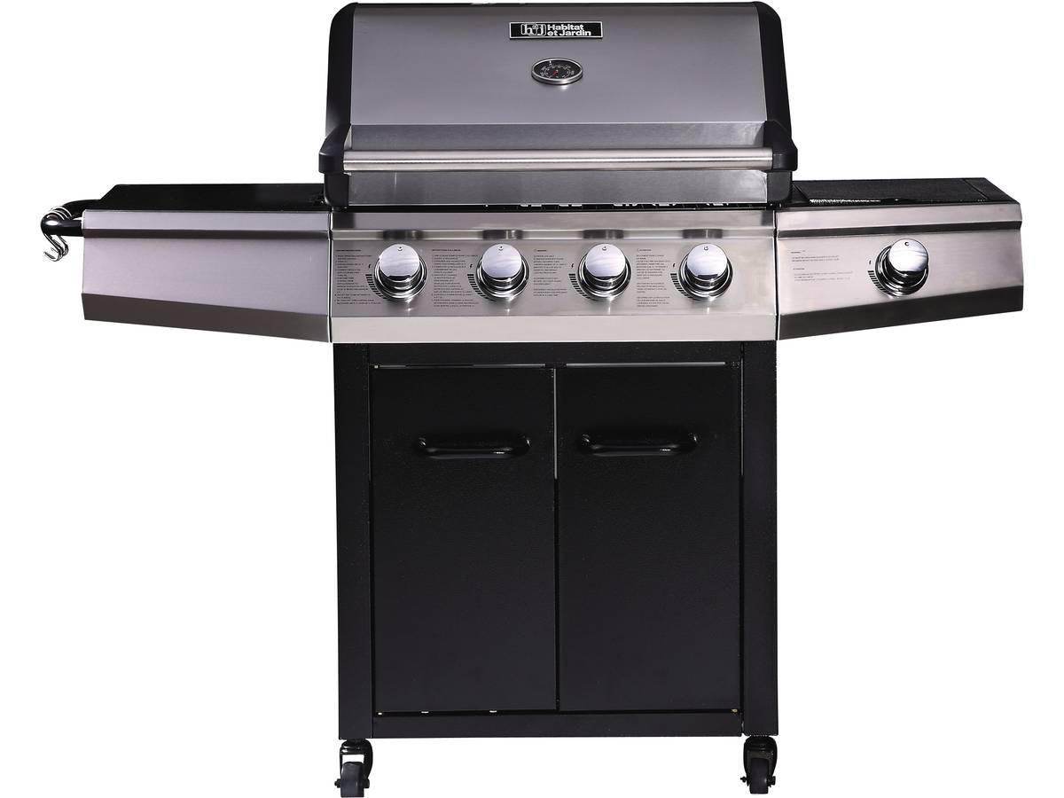 GASGRILL bingo 5 Schwarz - Grau, Metall (57/115/143cm) - Habitat Garten