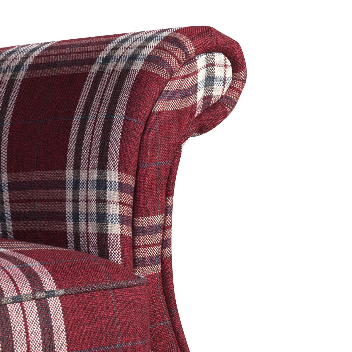 OHRENSESSEL Katria Bezug Flachgewebe Buche nussbaum / rot - Rot, Kunststoff (88/108/84cm) - 58aufmkessel