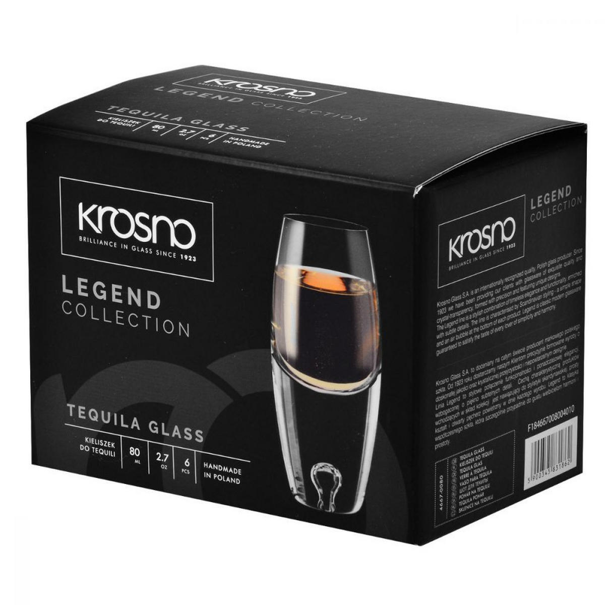 TEQUILAGLÄSER, 6er-Set, 80 ml, Handgemacht - Transparent, Glas (0.08L) - Krosno Glass