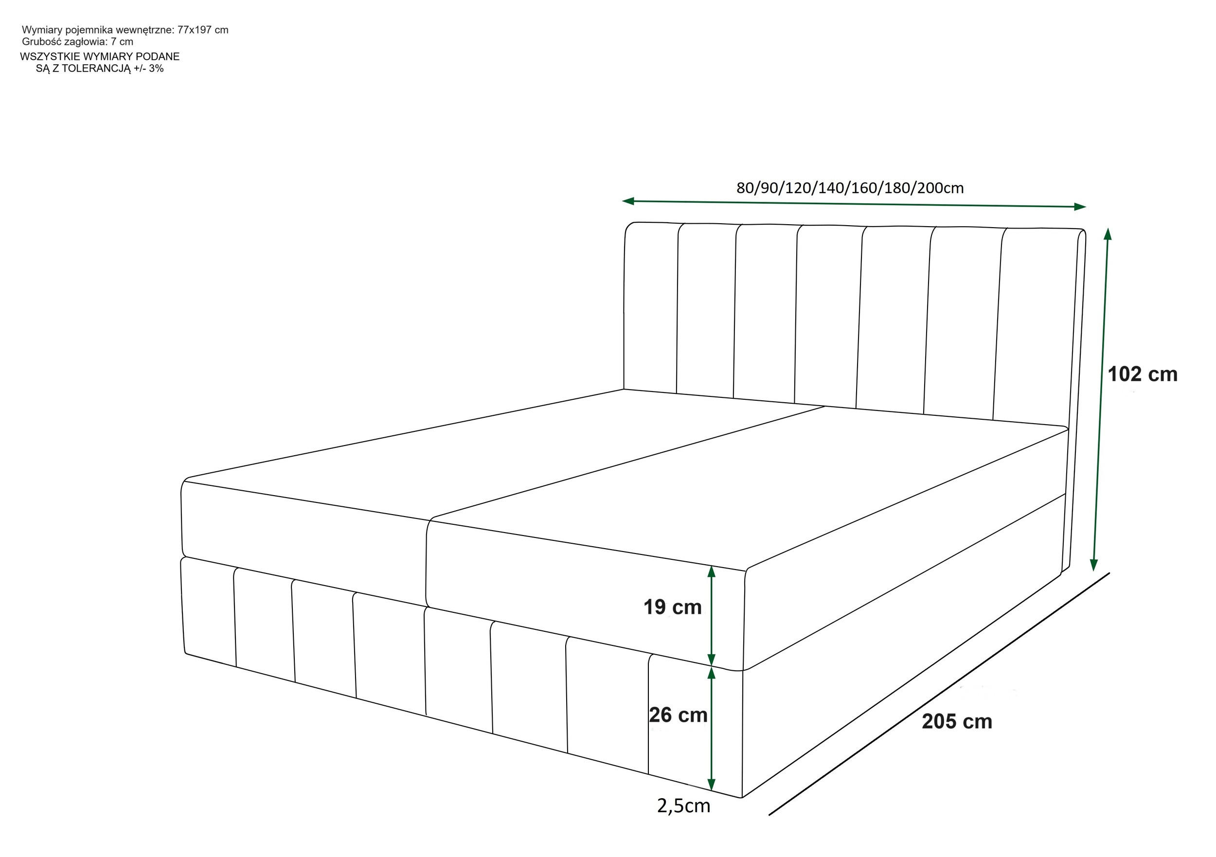 Thumbnail - Bedante Boxbett, Dunkelgrau, Textil, Höhe ca. 19 cm, 160x200 cm, Oeko-Tex® Standard 100, Schlafzimmer, Betten, Boxspring...