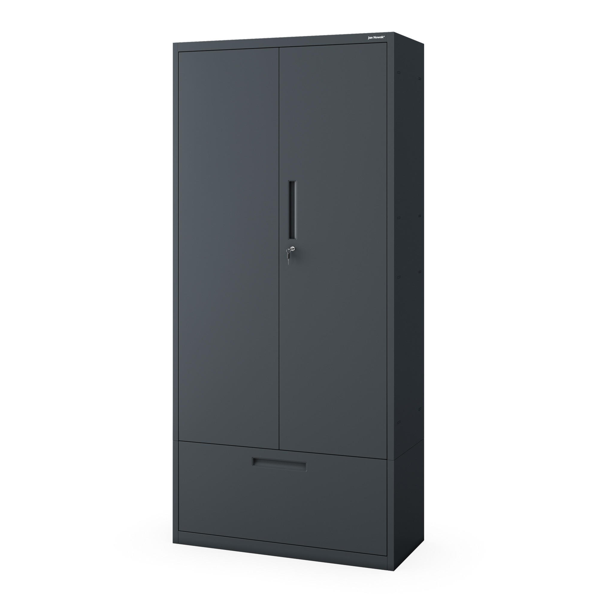 XXXLutz Metallschrank Anthrazit 90x195x40 cm