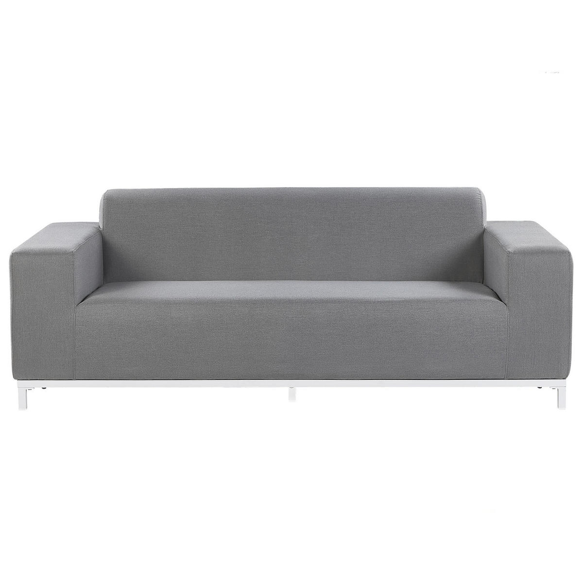 LOUNGE SET 5-Sitzer grau/weißes Gestell Rovigo - Schwarz/Grau, Textil - Beliani