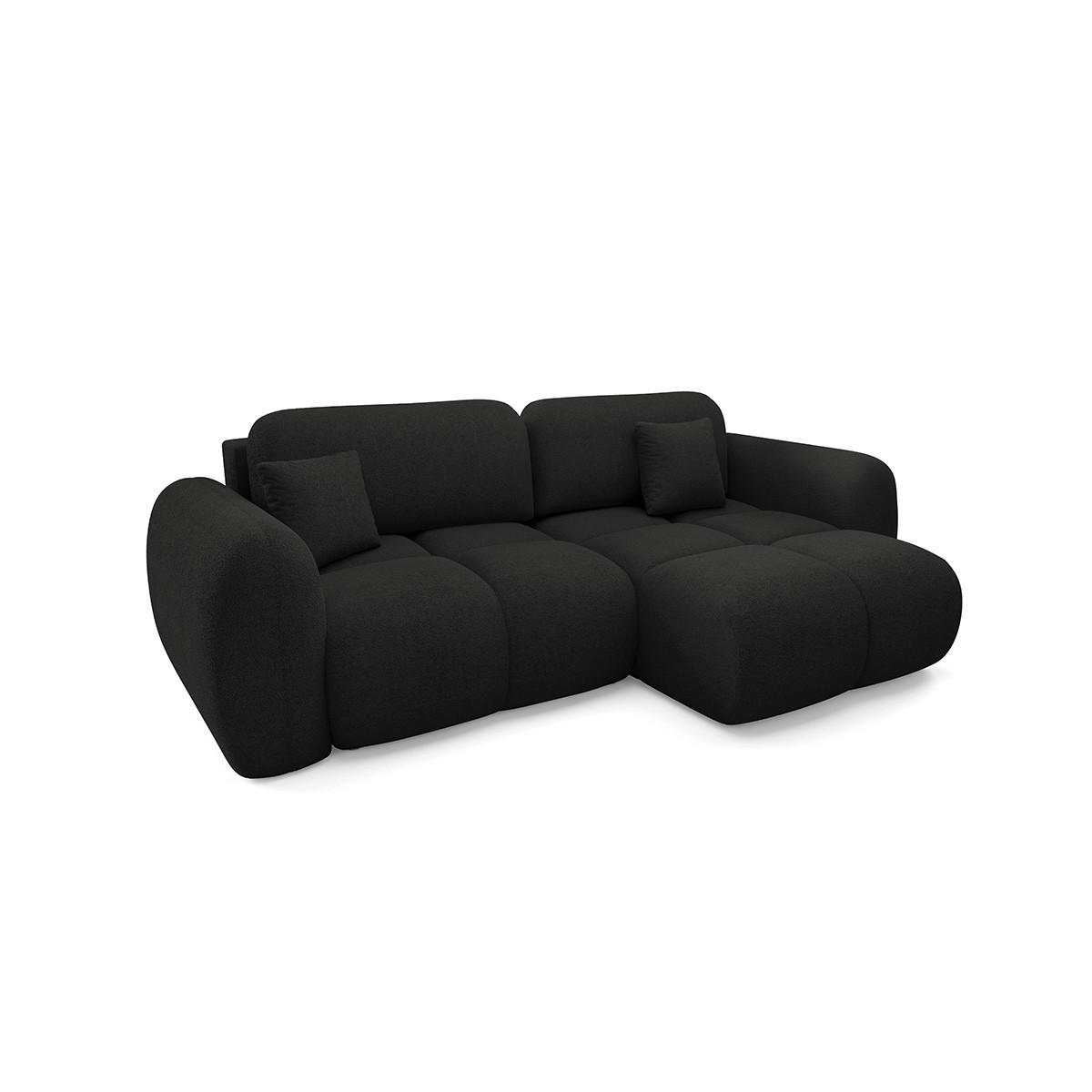 ECKSOFA Livio 3 Sitzplätze Schwarz - Schwarz, Holz (270/165cm) - Petits-meubles