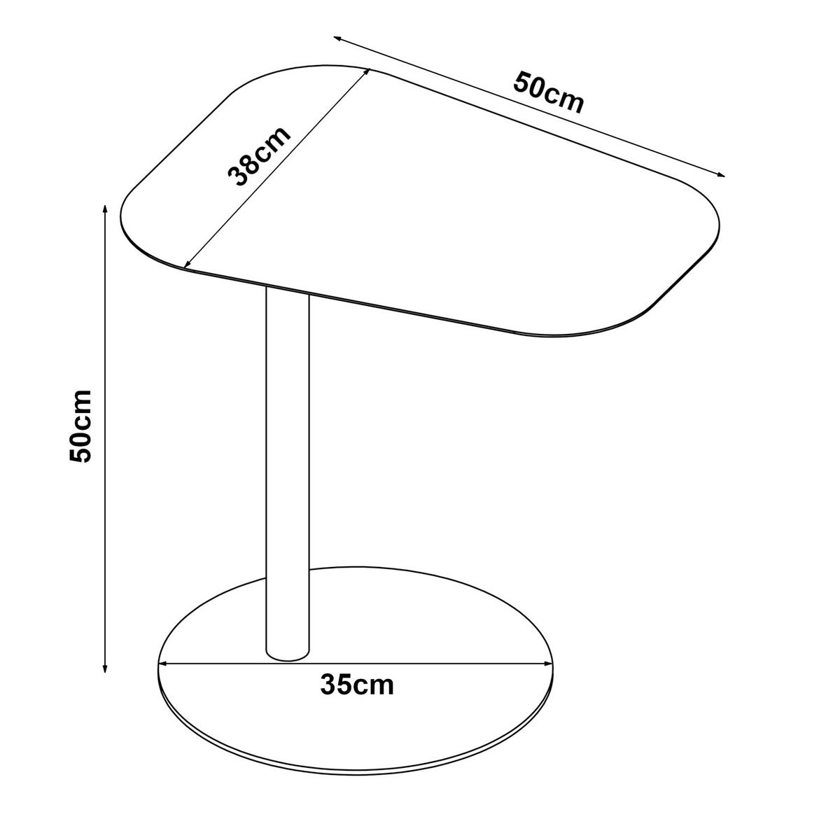 BEISTELLTISCH Nastätten - Dunkelblau, Metall (38/50/50cm) - [en.casa]