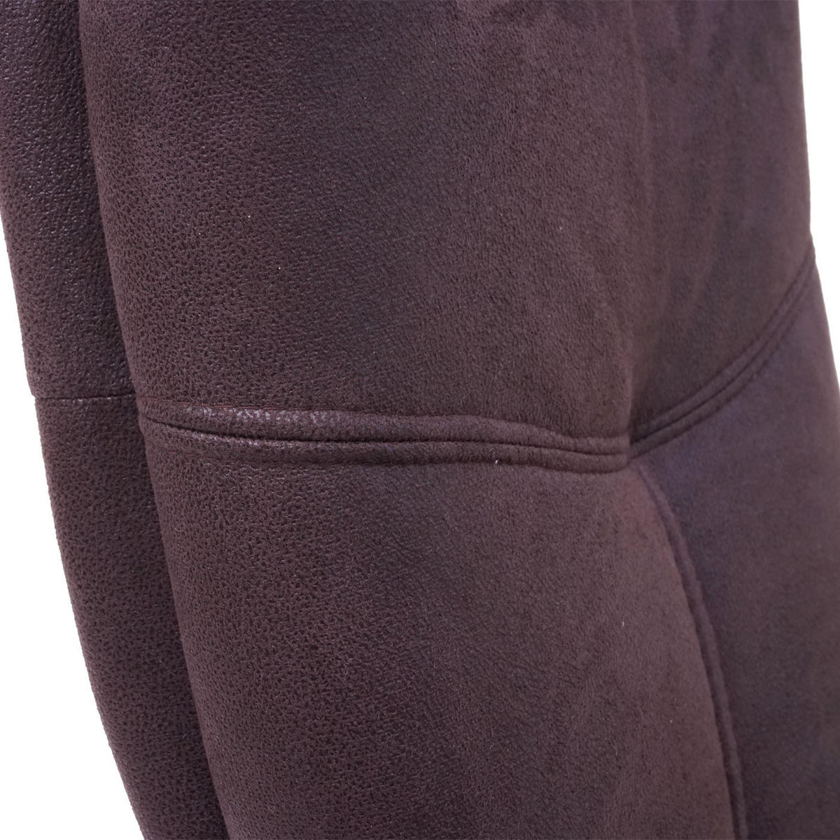 ESSZIMMERSTUHL 2er-Set gepolstert 105x46x60cm Sitzhöhe 53cm Textil Wildleder-Optik Braun - Braun, Textil (46/105/60cm) - CHEFGASTRO