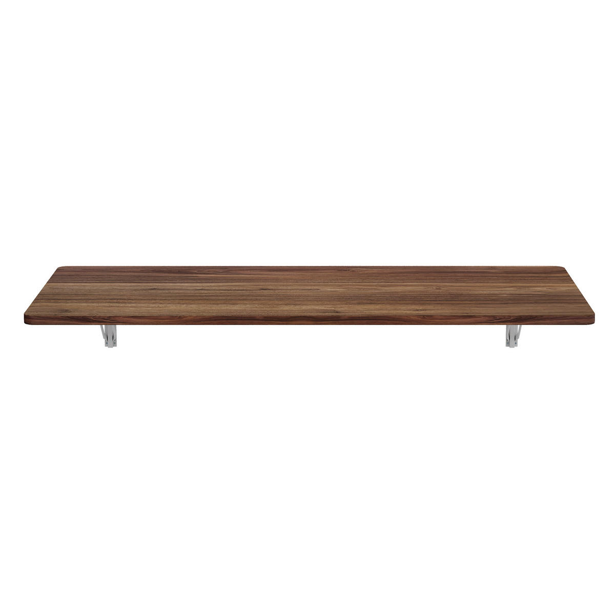 WANDREGAL DE-37385 114 cm wandmontiert mit Klappmechanik Weiß - Walnussfarben, Holzwerkstoff (56/18.5/114cm) - ComfortXL