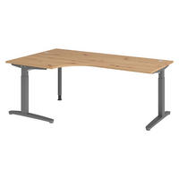 SCHREIBTISCH Serie-XB 120/200/74 cm in Wildeiche/Graphitfarben - Wildeiche/Graphitfarben, Holzwerkstoff (120/200/74cm) - bümö