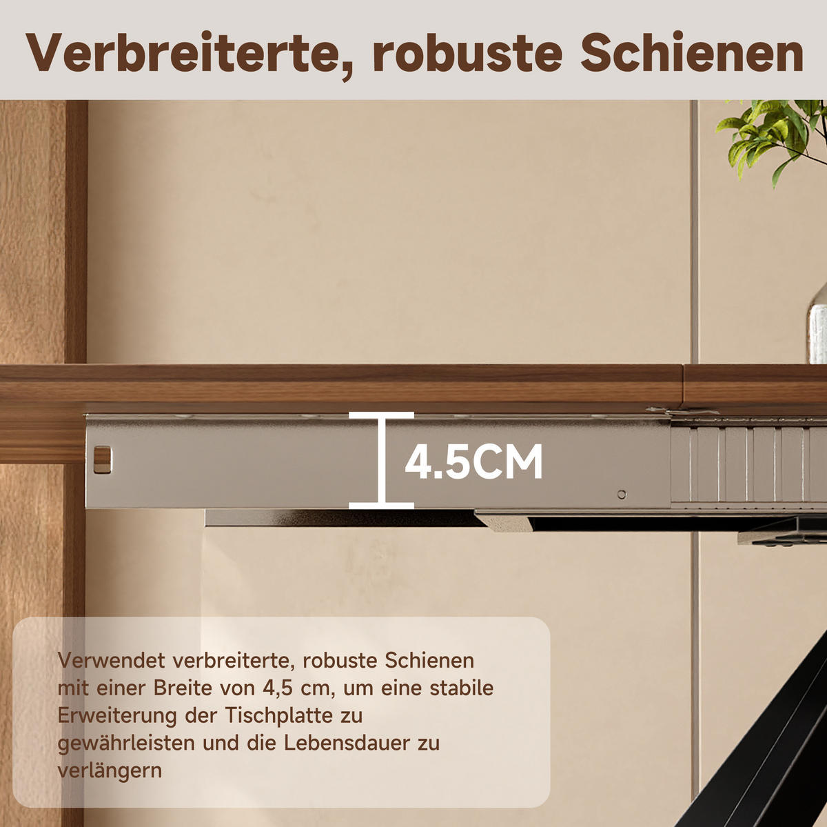 AUSZIEHTISCH 90/240/74,5 cm Walnuss aus MDF mit Schwerlast-Führungen - Walnussfarben, Holzwerkstoff (240/90/74.5cm) - OKWISH