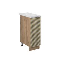 APOTHEKERSCHRANK Fame-Line Eiche Paneel 30 cm , AP Marmor - Honigeiche/Hellbraun, Holzwerkstoff (30/82/60cm) - Vicco