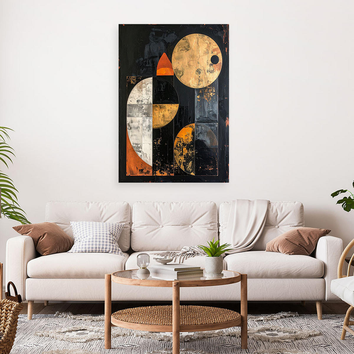 LEINWANDBILD Abstraktion 20x30cm - Schwarz, Textil (20/30cm) - Feeby