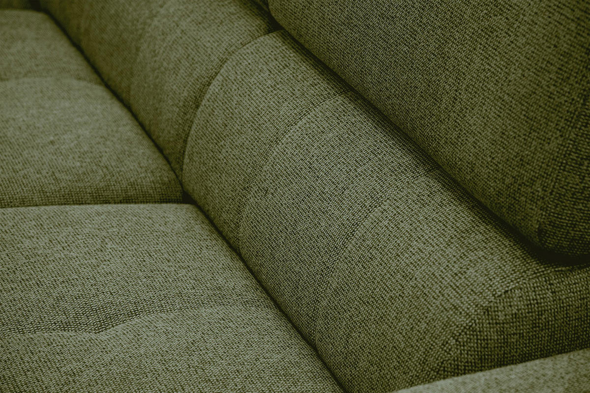 ECKSOFA FIERO 5-Sitzer, olivgrün - Schwarz/Olivgrün, Holzwerkstoff/Textil (158/269cm) - Courtois Laville