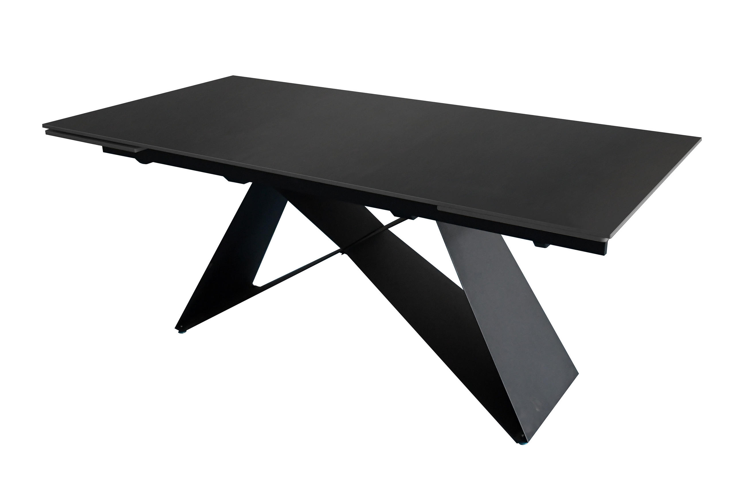 ESSTISCH MILLIE - Dunkelgrau/Schwarz, Keramik (90/180/76cm) - SAM