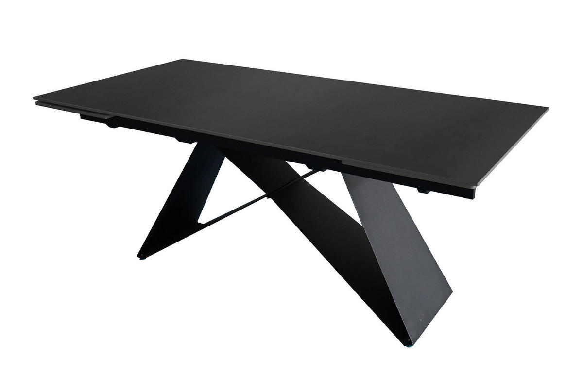 ESSTISCH MILLIE - Dunkelgrau/Schwarz, Keramik (90/180/76cm) - SAM